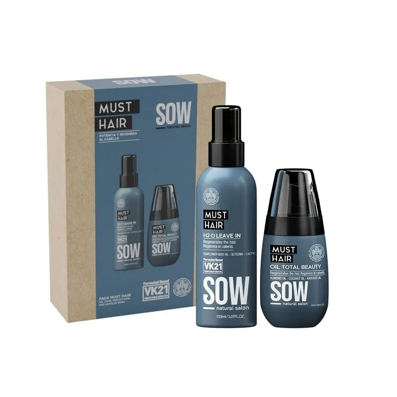 Pack Sow Must hair H2-O leave in + Oil Total Beauty