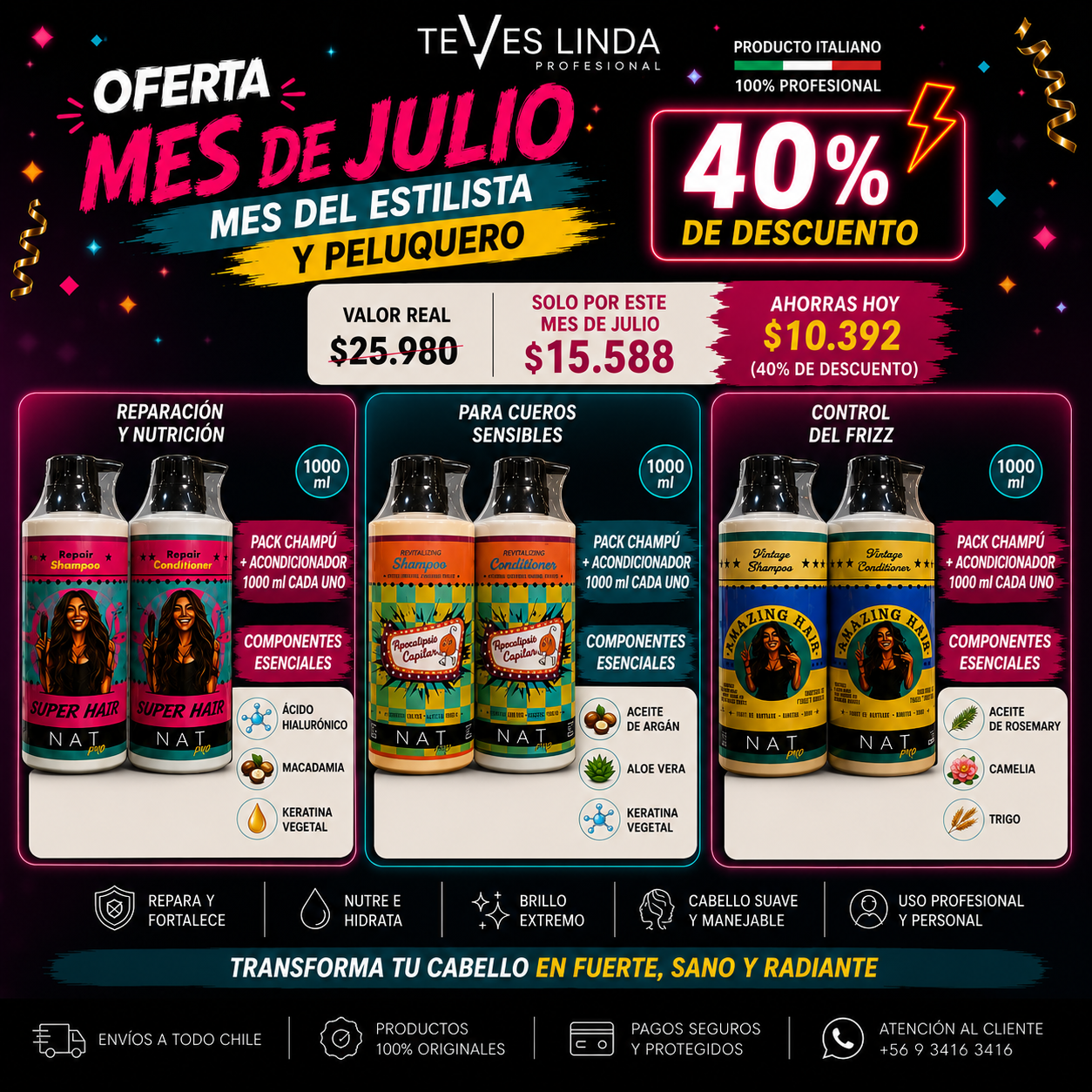 Nat Pro Pack Shp + Acondicionador