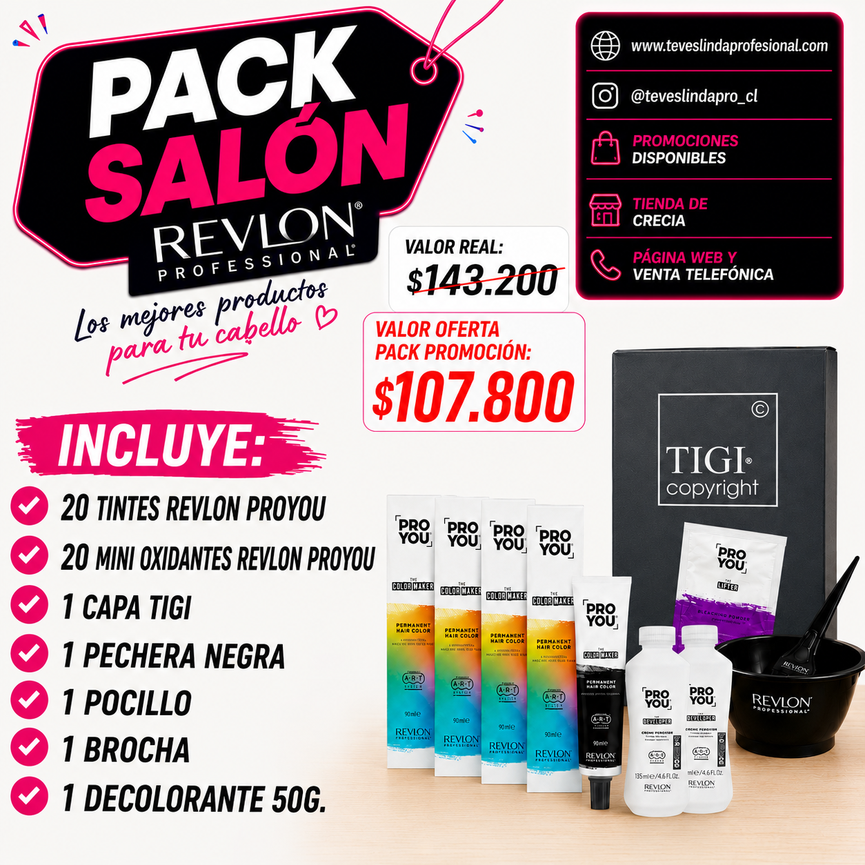 Revlon Pro you Pack Salon 20 tintes