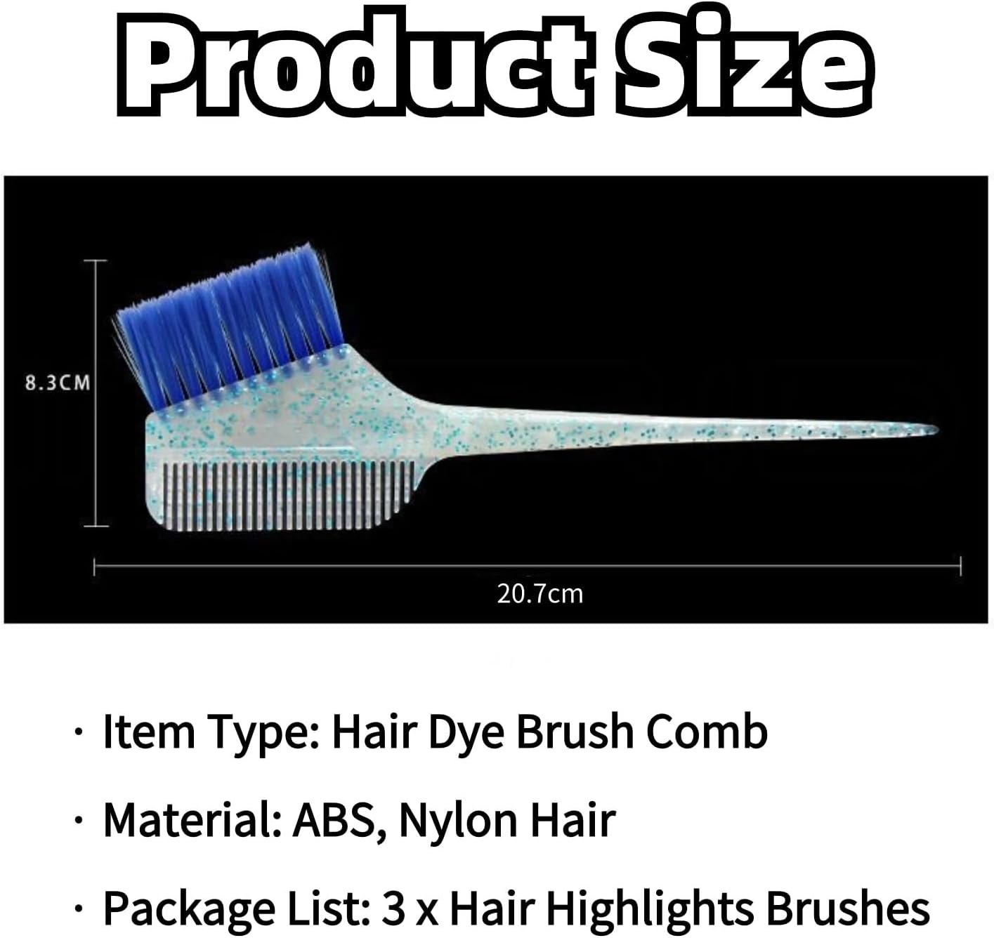 Cepillo Peine para Teñir Cabello Doble Cara,