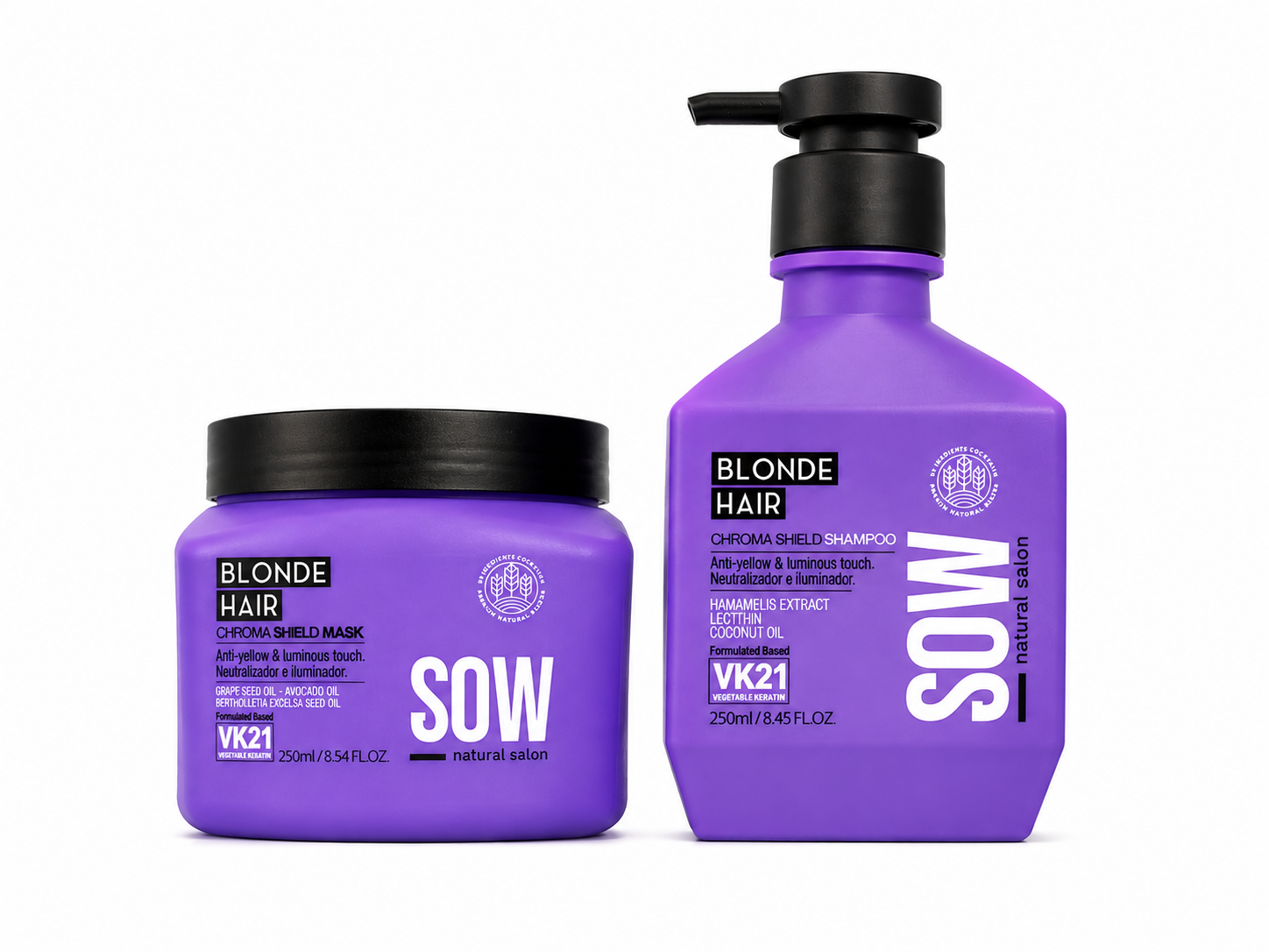 Pack Sow Blonde Hair Shampoo 250 ml + Máscara 250ml
