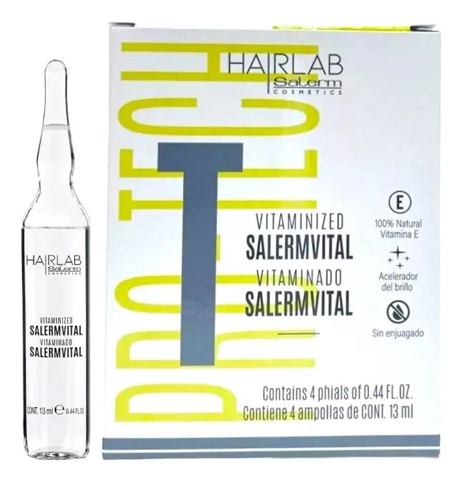 Salerm Salermvital Ampolletas Vitaminado Hair Lab 100% Natural 4x caja