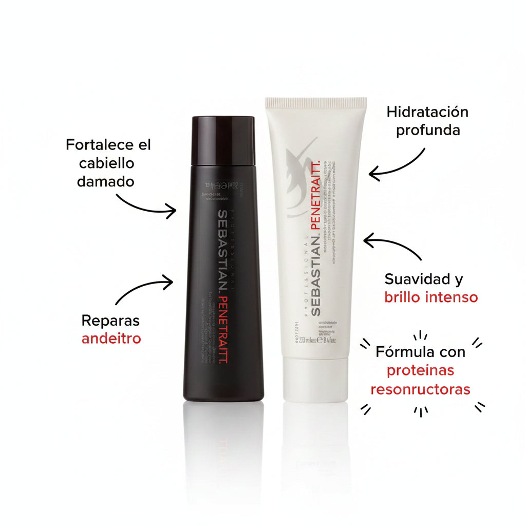 Pack Duo Penetraitt Shampoo 250 ml+ Acondicionador 250ml Sebastian
