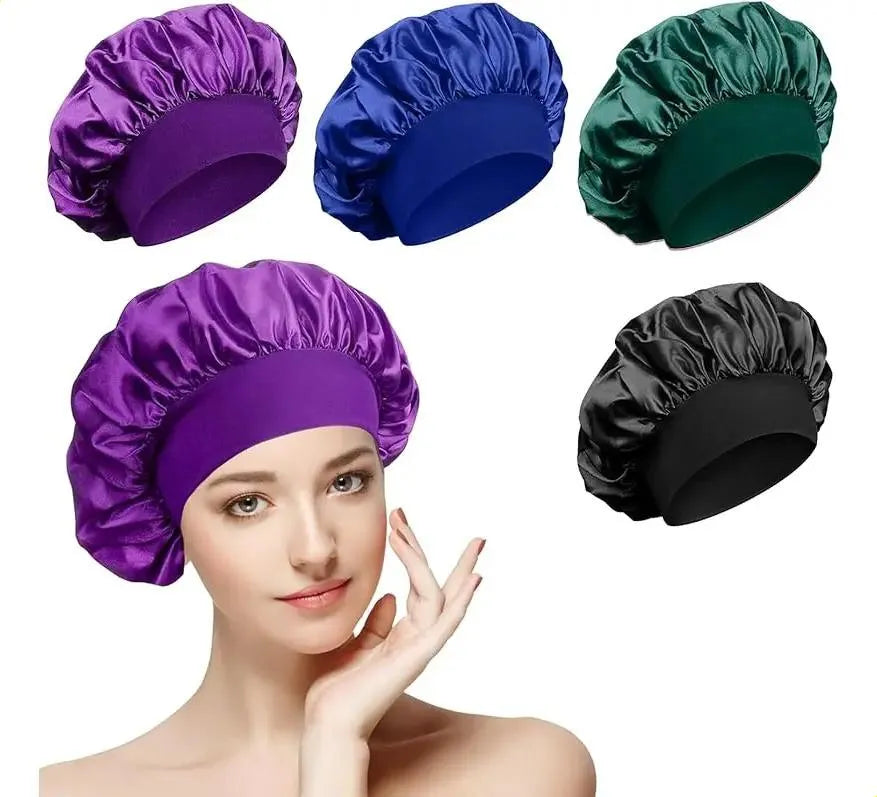 Gorros De Dormir Ack De Satén Con Rizos Ajustables unisex