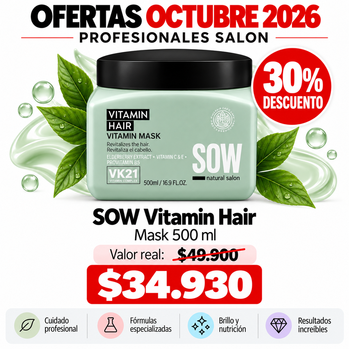 Sow Vitamin Hair Mask 500ml