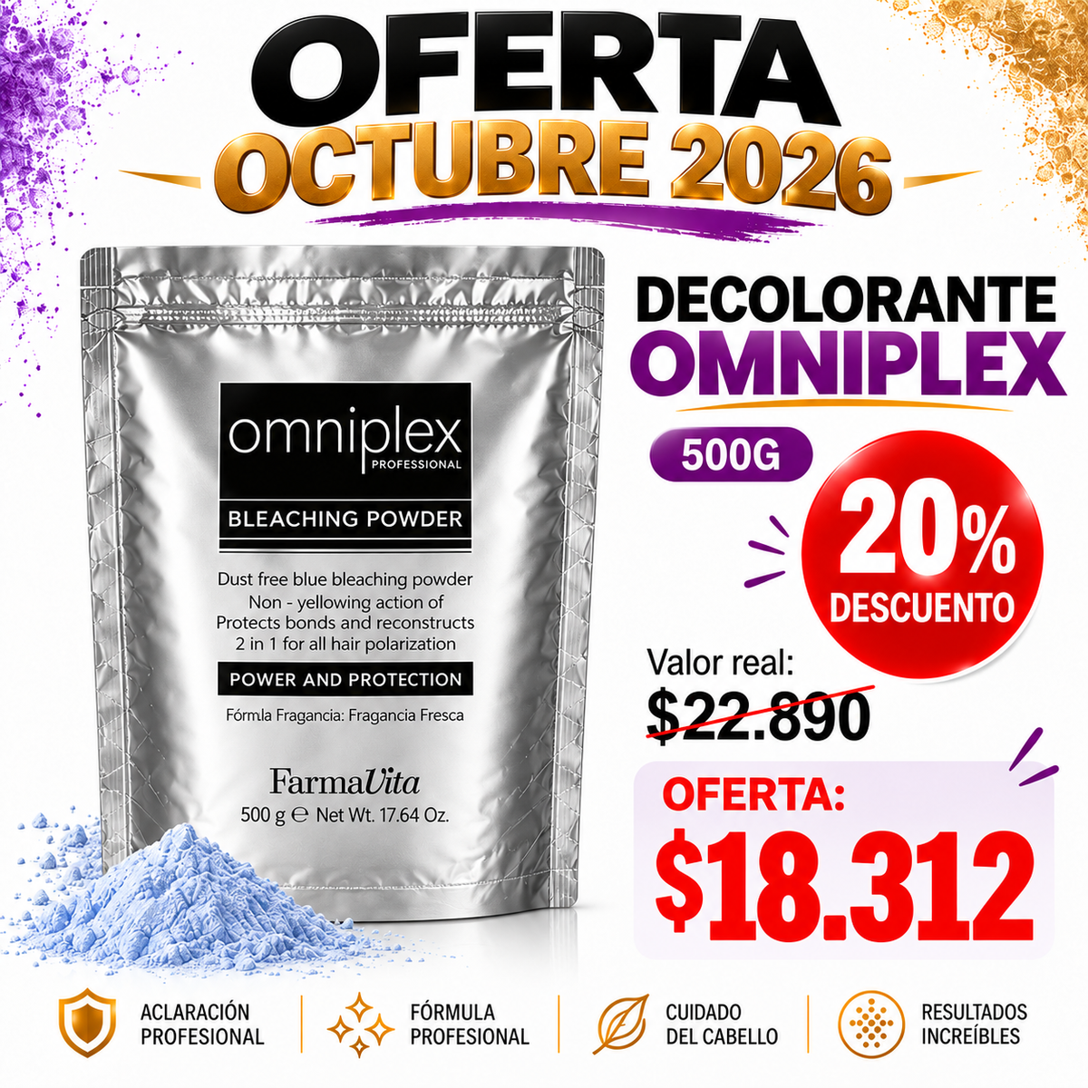 Decolorante omniplex 500g oferta