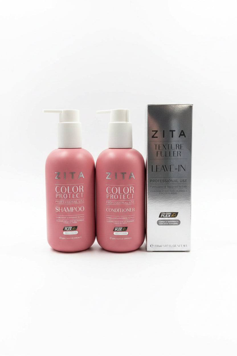 Pack Zita Shampoo color protect 250 ml + Acondicionador color protect 250 ml  +texture fuller 150 ml