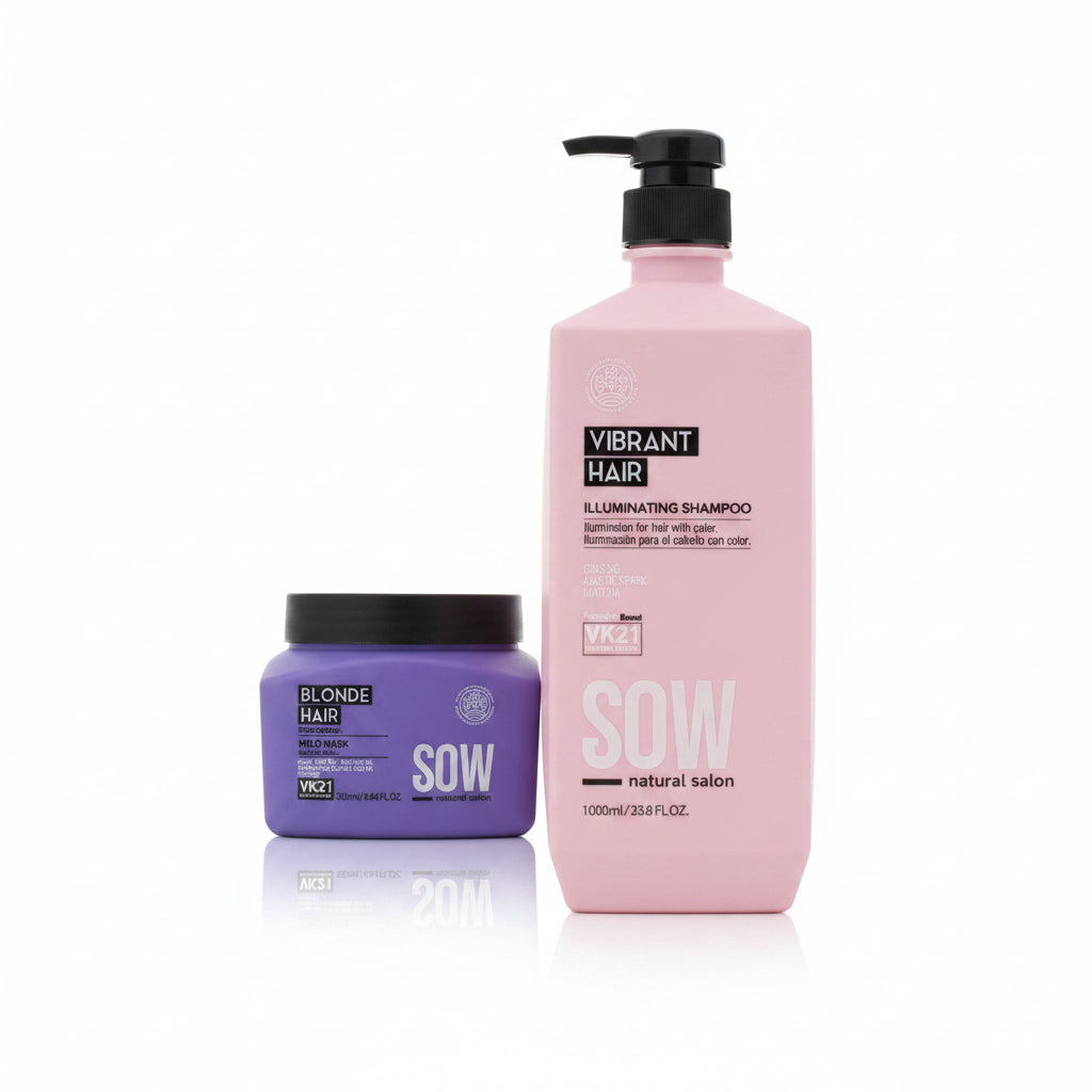 Sow Pack Shampoo Vitamin Shampoo 1000 ml  + Mascara Blonde Hair 250 ml