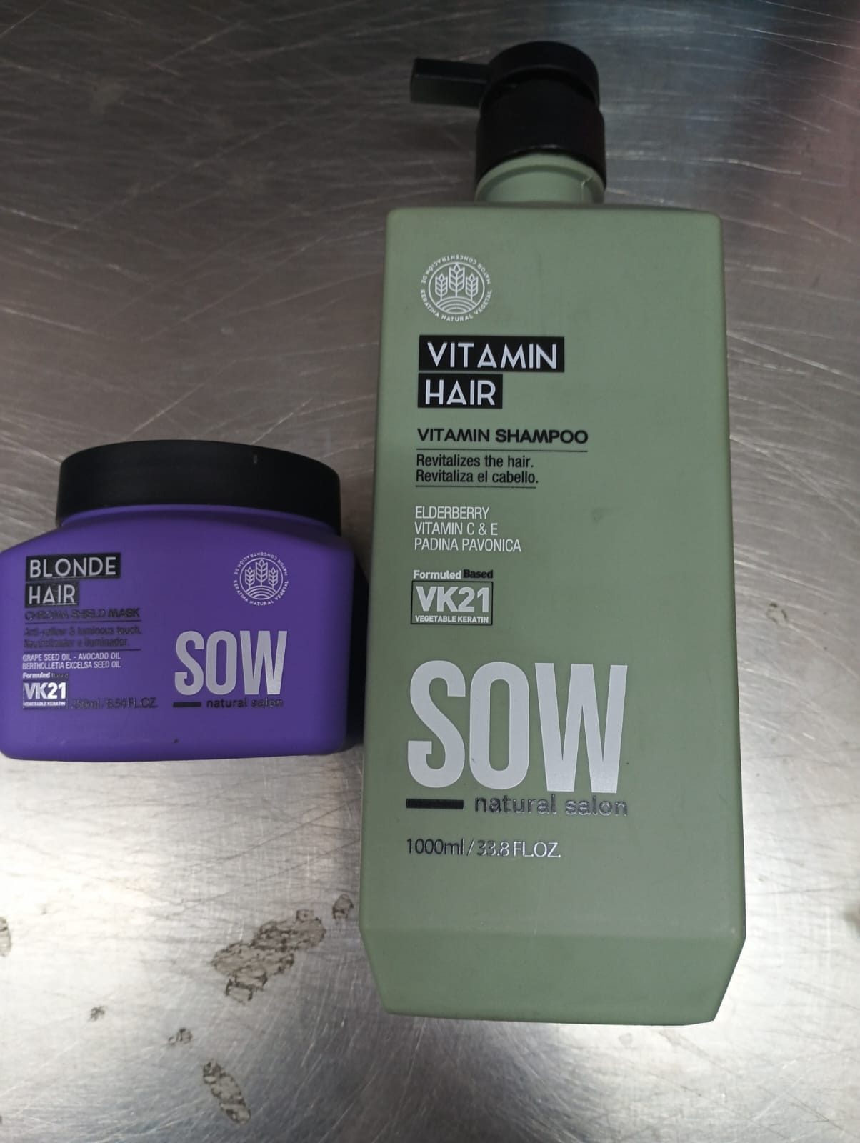 Sow Pack Shampoo Vitamin Shampoo 1000 ml  + Mascara Blonde Hair 250 ml