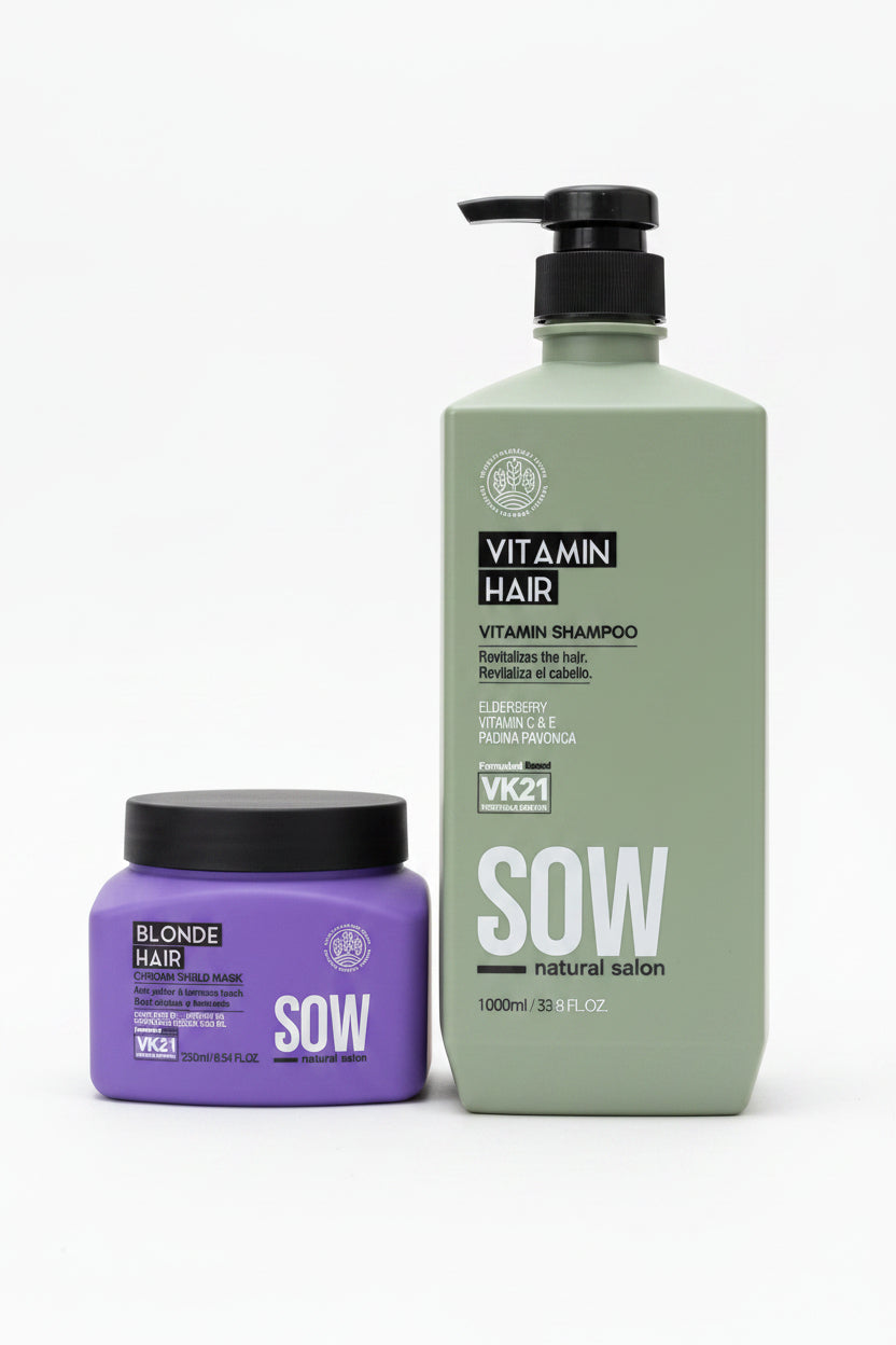 Sow Pack Shampoo Vitamin Shampoo 1000 ml  + Mascara Blonde Hair 250 ml