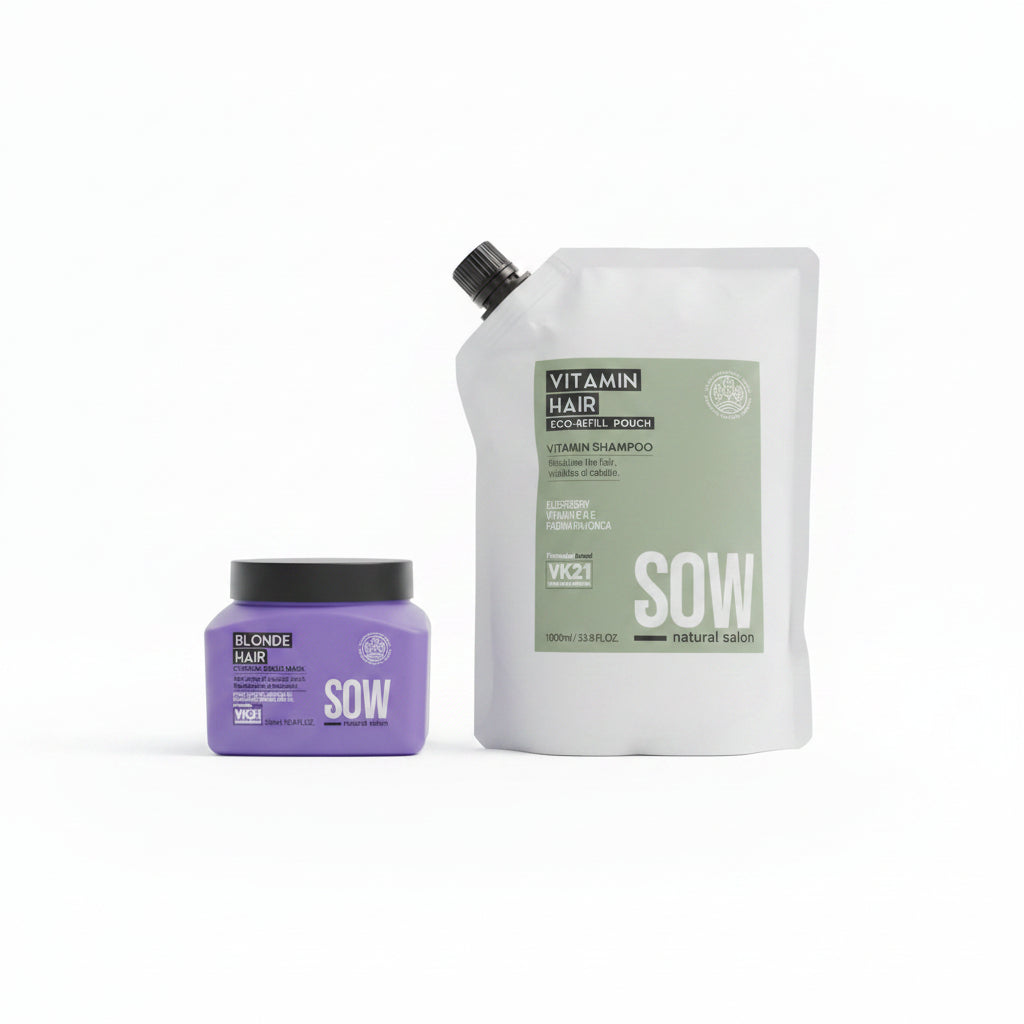Sow pack Recarga Vitamin 1000 ml + Mascara Blonde hair 250 ml
