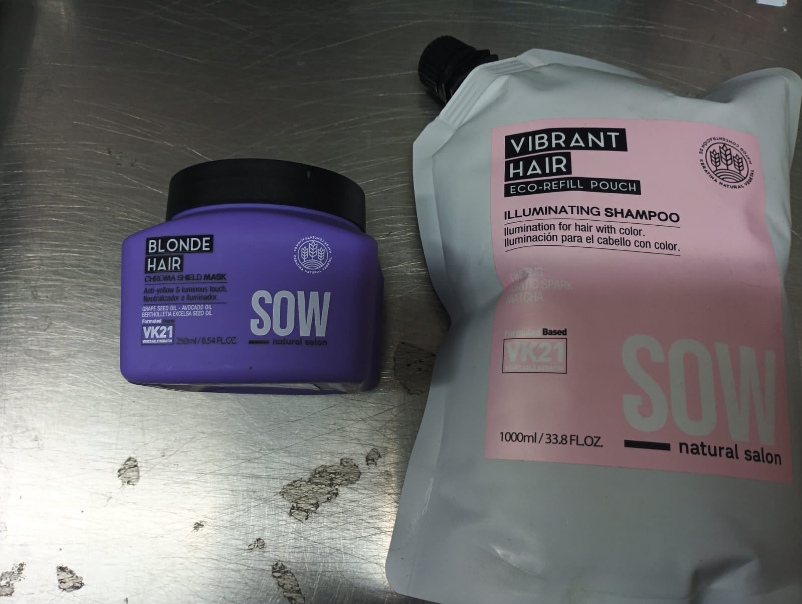 Sow Pack Recarga Vibrant Hair 1000 ml + Mascara Blonde Hair 250 ml