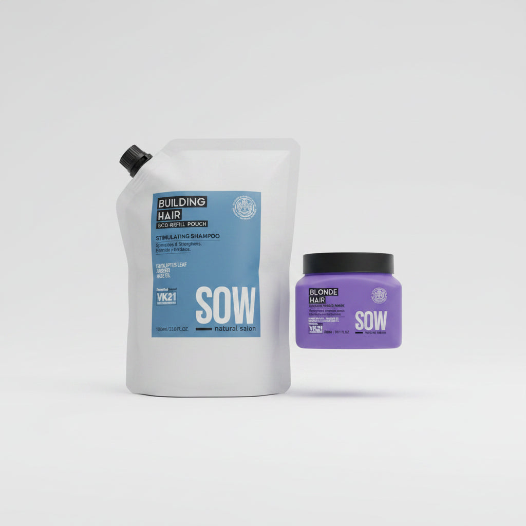 Sow Pack Recarga Shampoo Building Hair + Mascara Blonde Hair