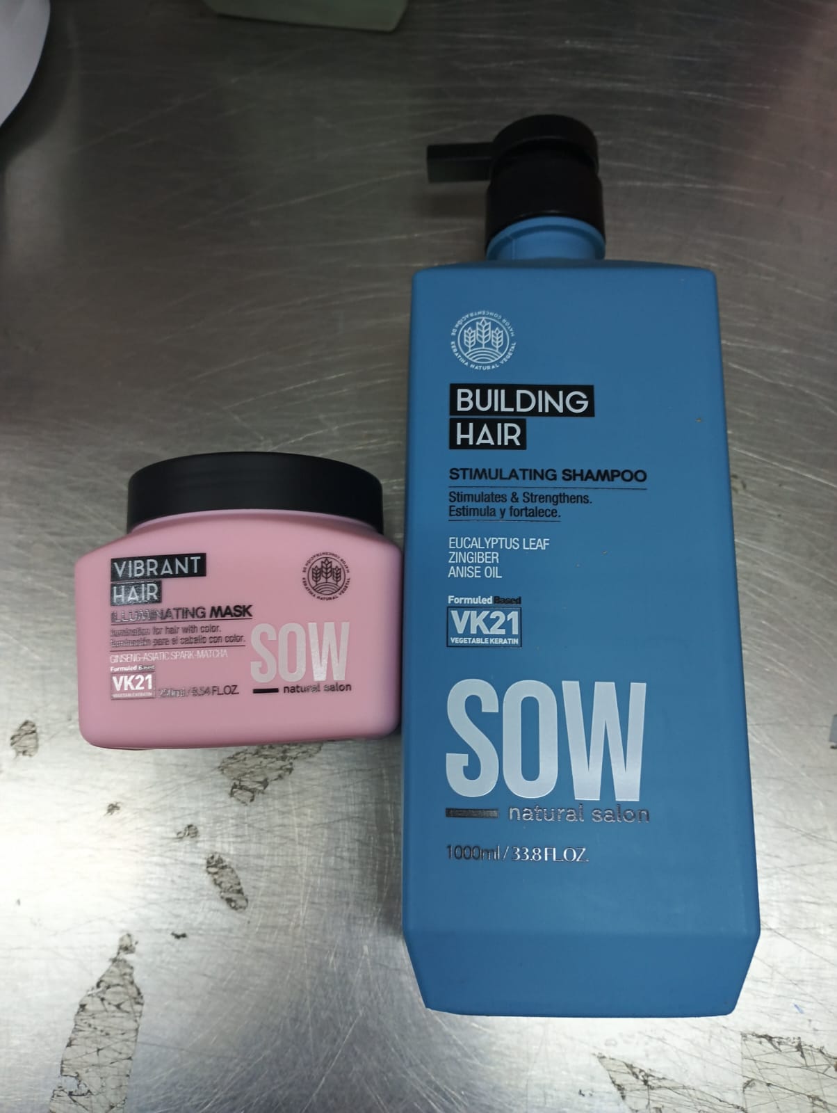 Pack Sow Shampoo Building Hair 1000 ml + Mascara Vibrant Hair 250 ml