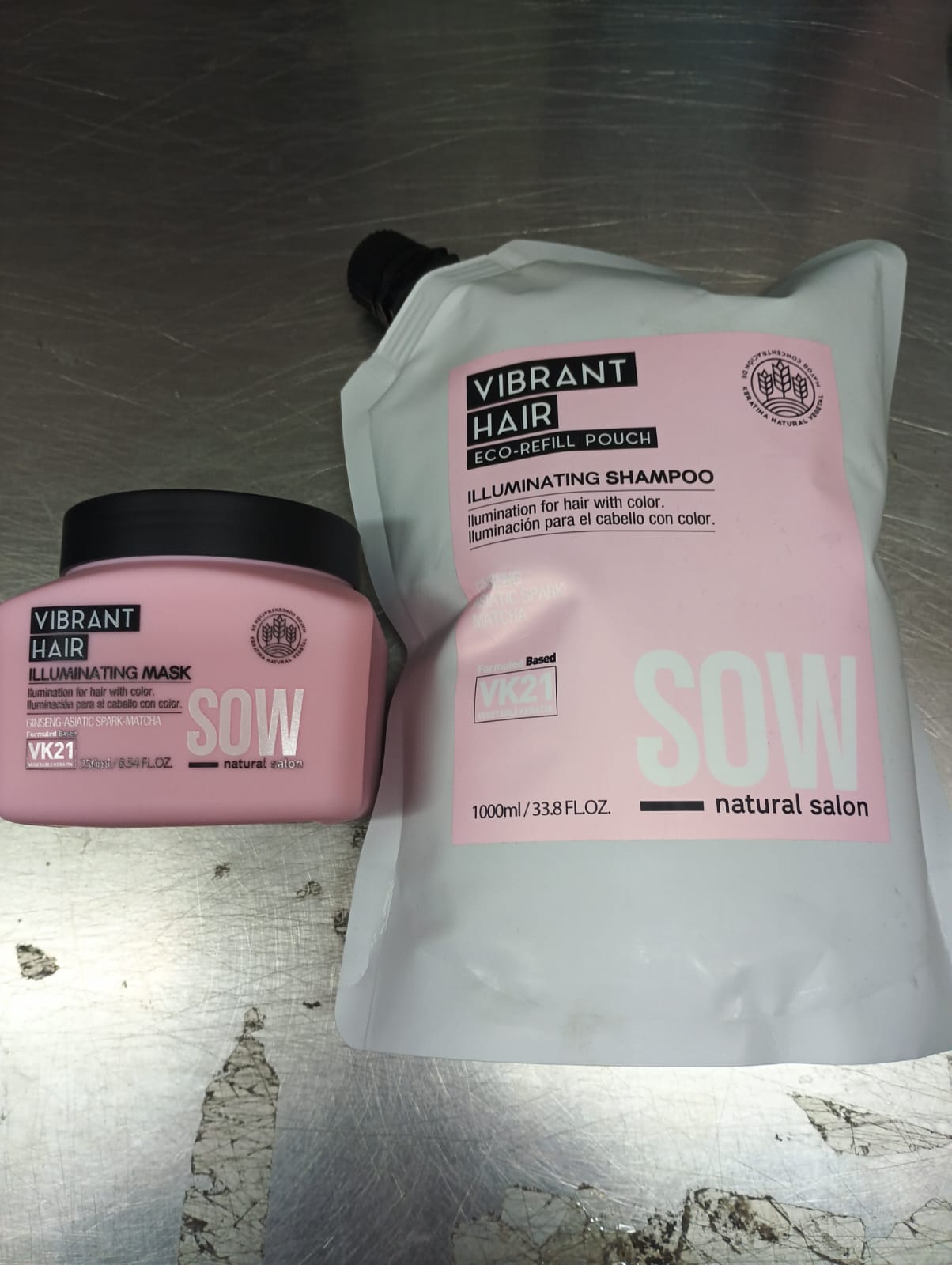 Pack Sow Recarga Shampoo Vibrant Hair 1000 ml + Mascara Vibrant Hair 250 ml