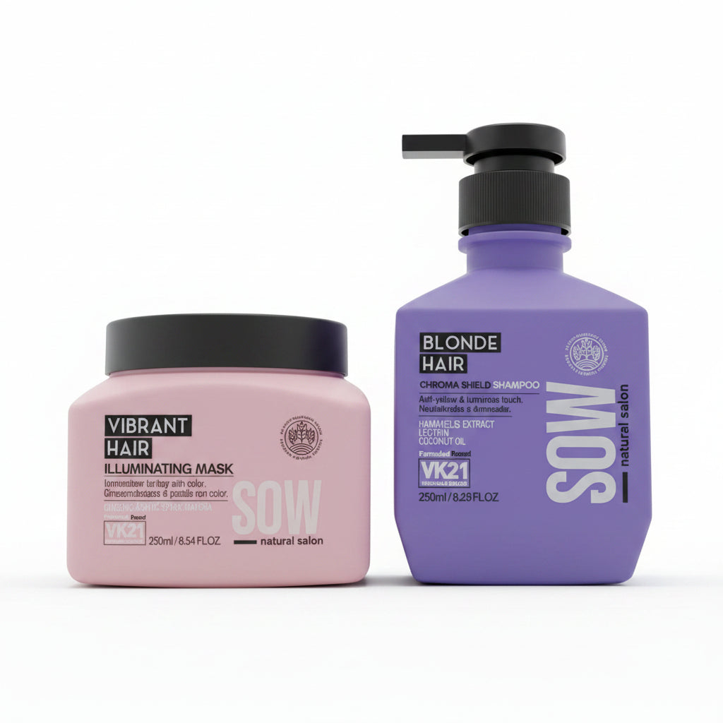 Sow Pack Shampoo Blonde Hair 250 ml  + Mascara Vibrant Hair 250 ml