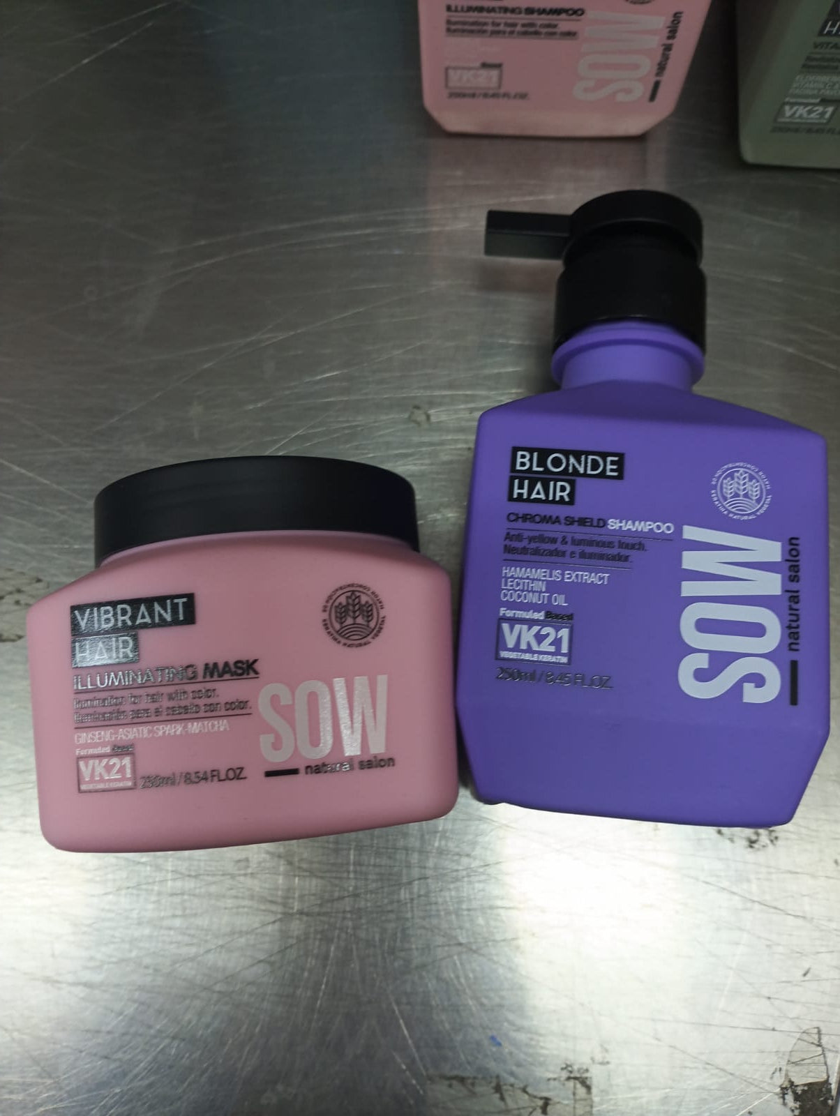 Sow Pack Shampoo Blonde Hair 250 ml  + Mascara Vibrant Hair 250 ml