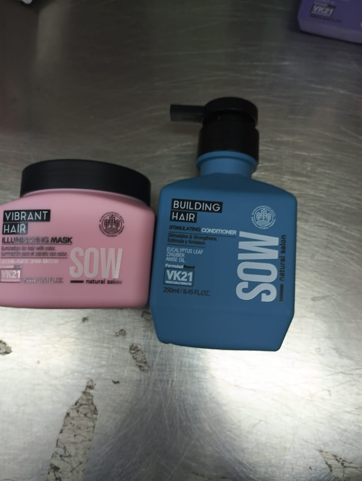 Sow Pack Shampoo Building Hair 250 ml + Mascara Vibrant Hair 250 ml