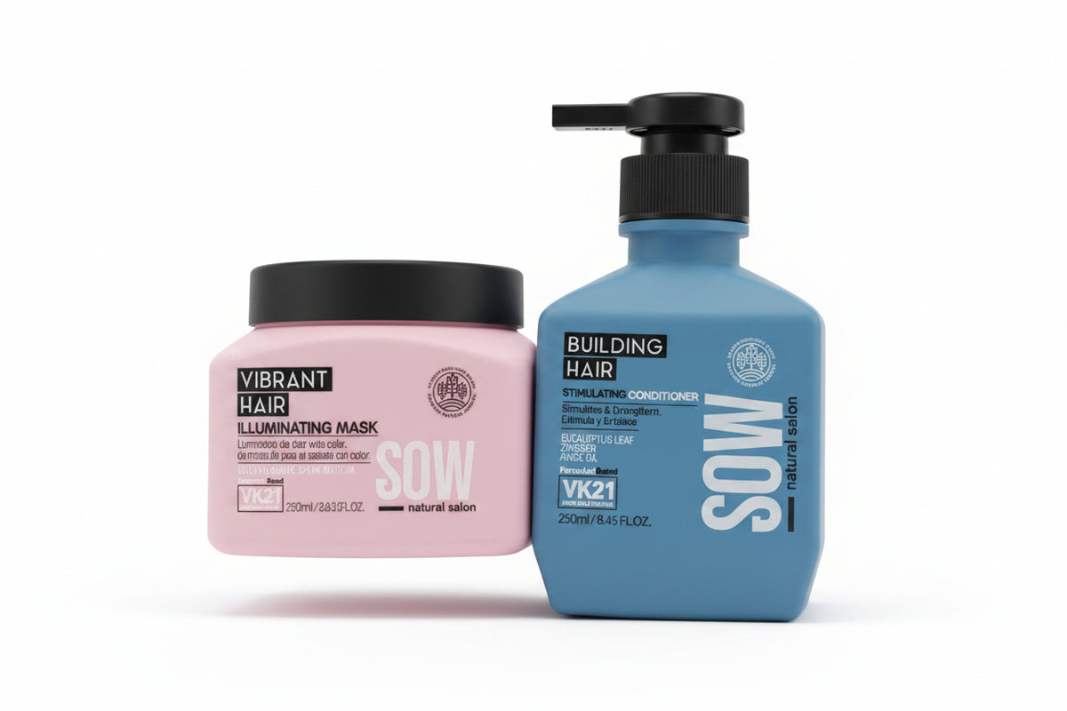 Sow Pack Shampoo Building Hair 250 ml + Mascara Vibrant Hair 250 ml