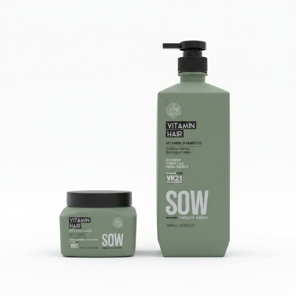 Pack Sow Shampoo Vitamin Hair 1000 ml + Mascara Vitamin Hair 250 ml