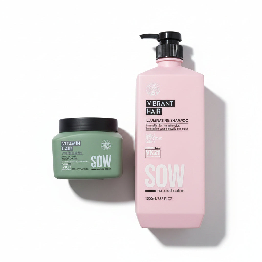 Pack Sow Shampoo Vibrant Hair 1000 ml + Mascara Vitamin Hair 250 ml