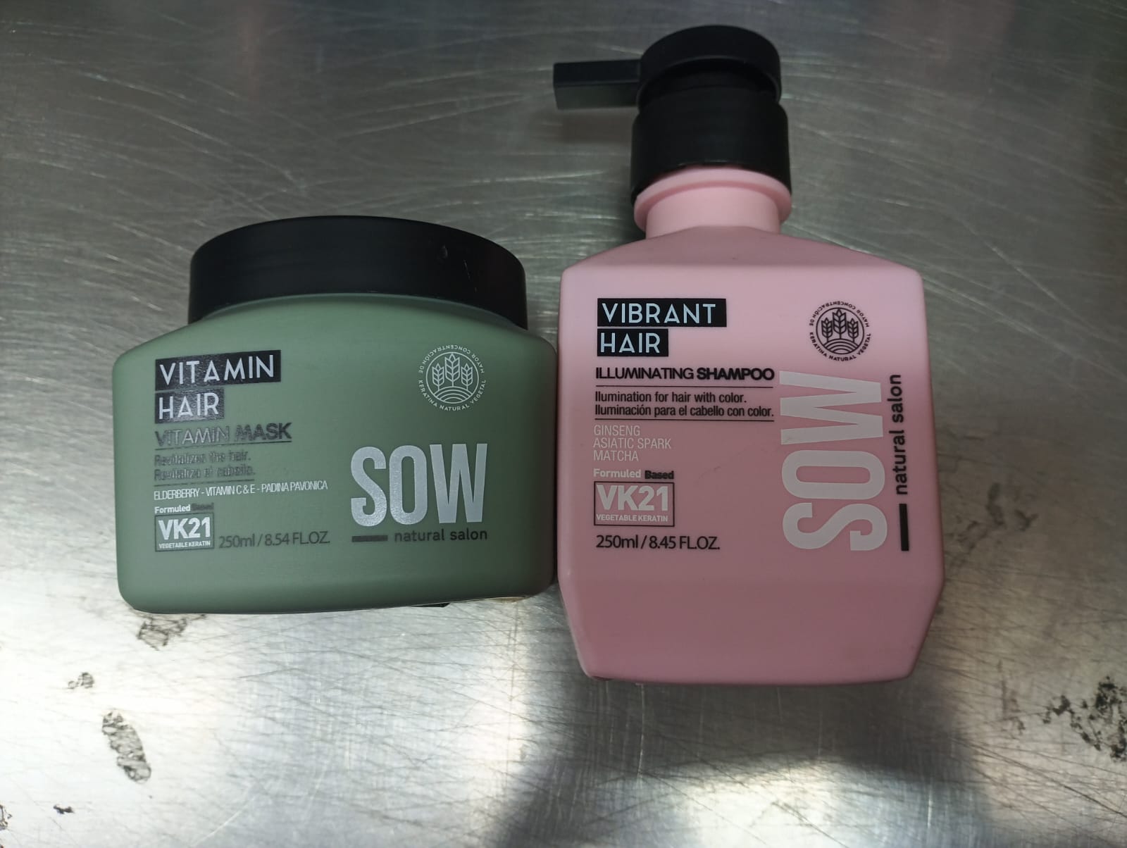 Sow Pack Shampoo Vibrant Hair 250 ml + Mascara Vitamin Hair 250 ml