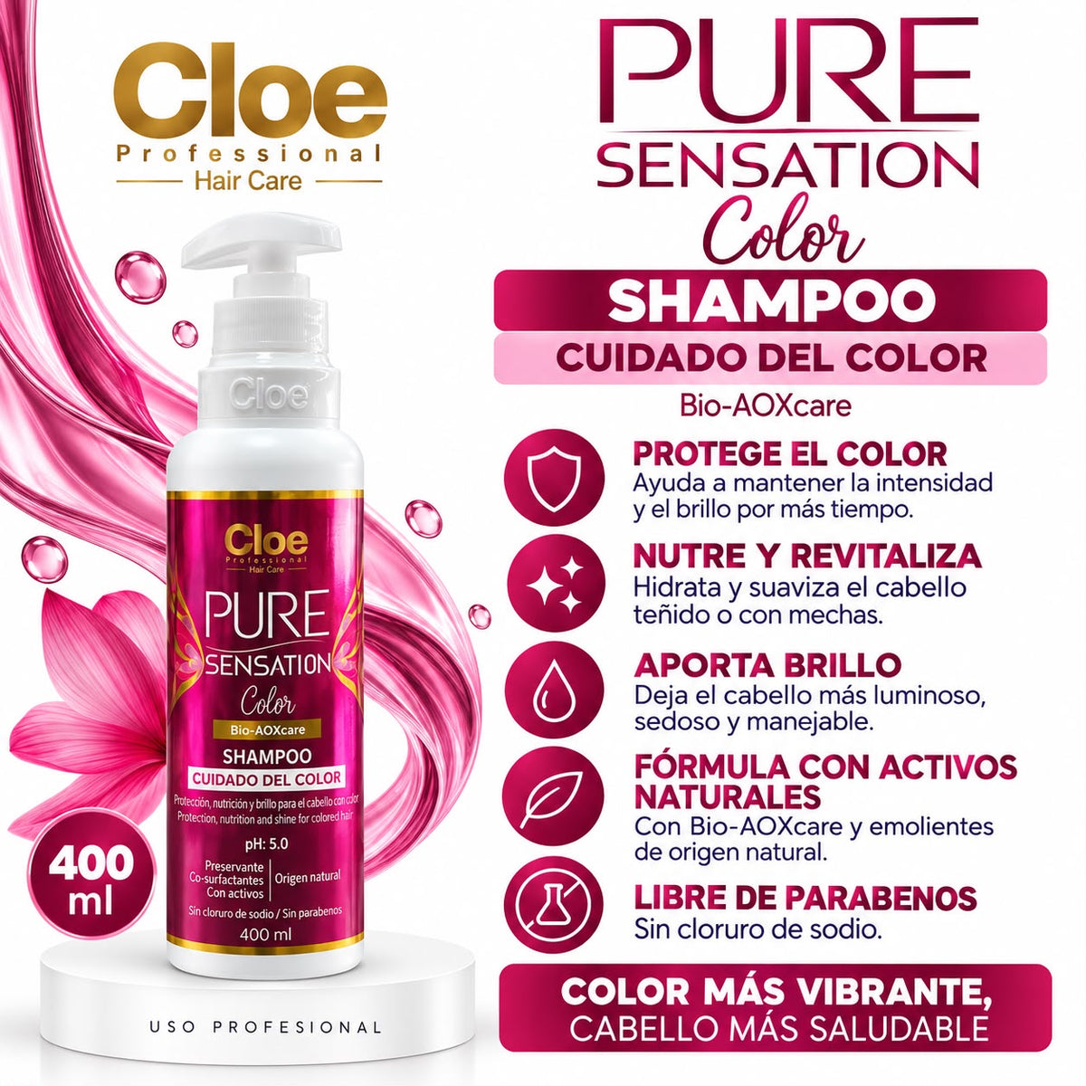 Shampoo Pure Sensation 400ml. - CLOE
