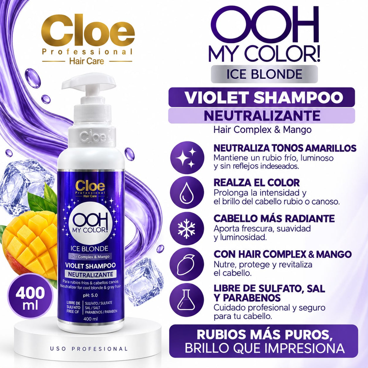 Shampoo Violeta 400ml. - CLOE