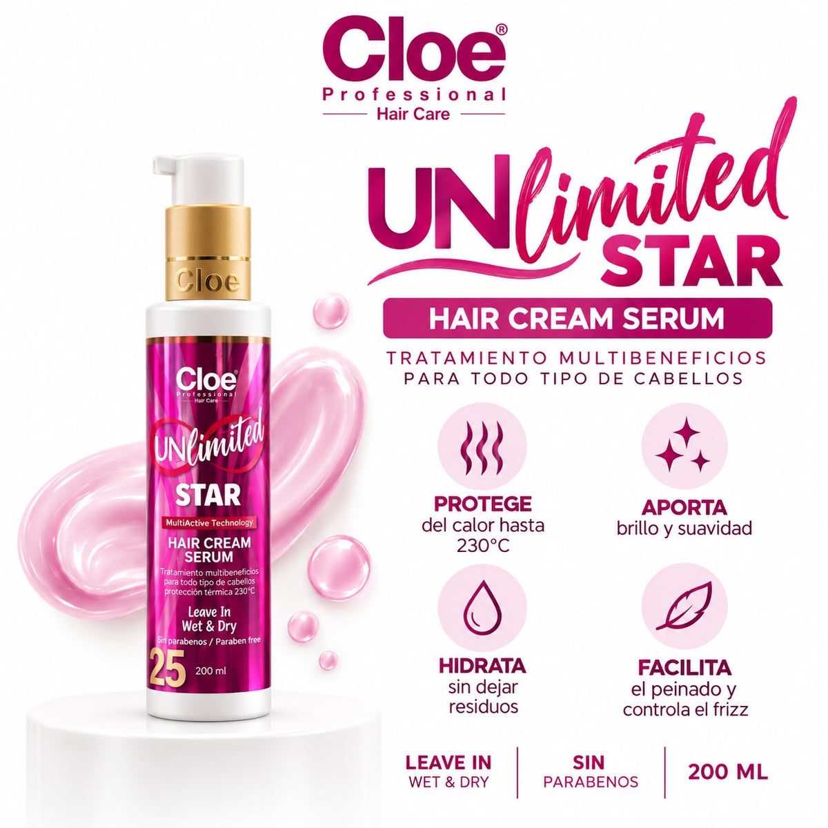 Termoprotector Unlimited Star 200ml. - CLOE