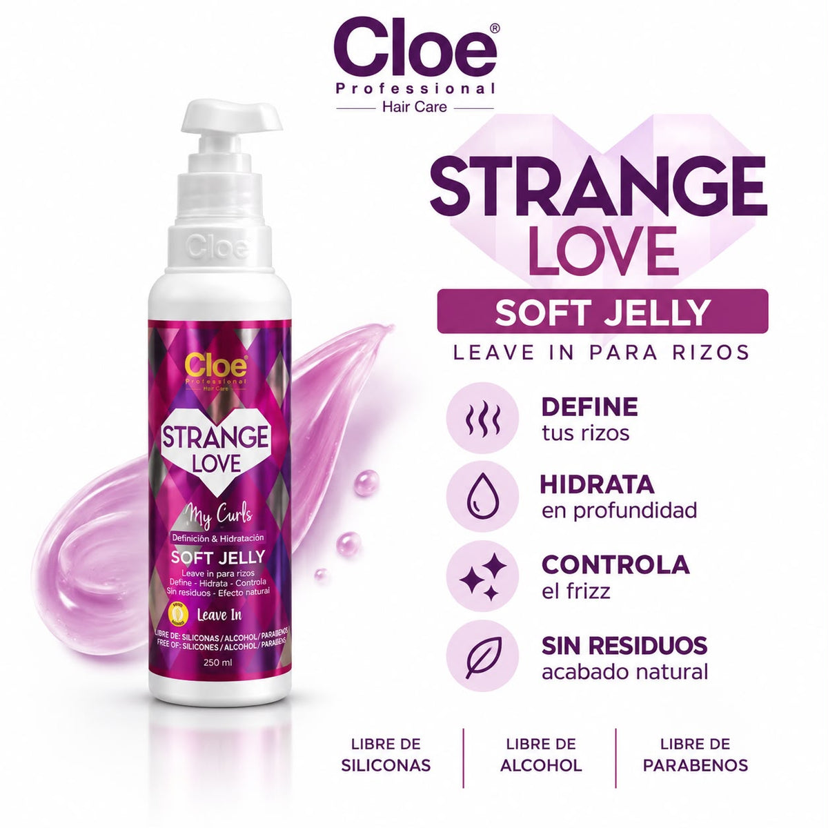 Leave- in para Rizos Strange Love 250ml. - CLOE