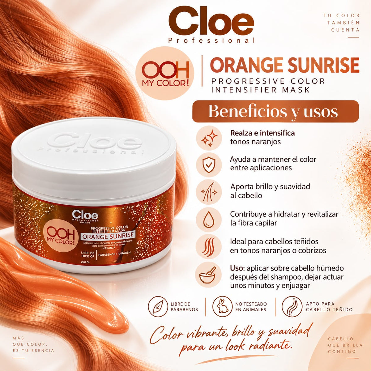 Mascara Orange Sunrise 270gr. - CLOE