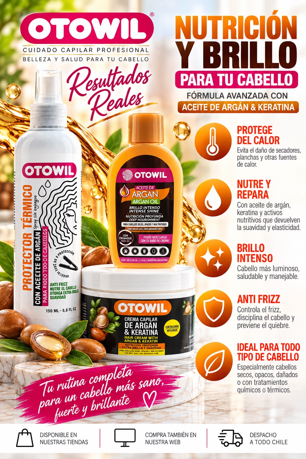 Pack Nutricion y Brillo. - Otowil 3 productos.