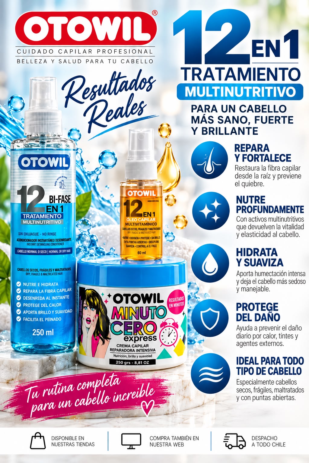 Pack 12 en 1 Tratamiento Multinutritivo. - OTOWIL 3 Productos.