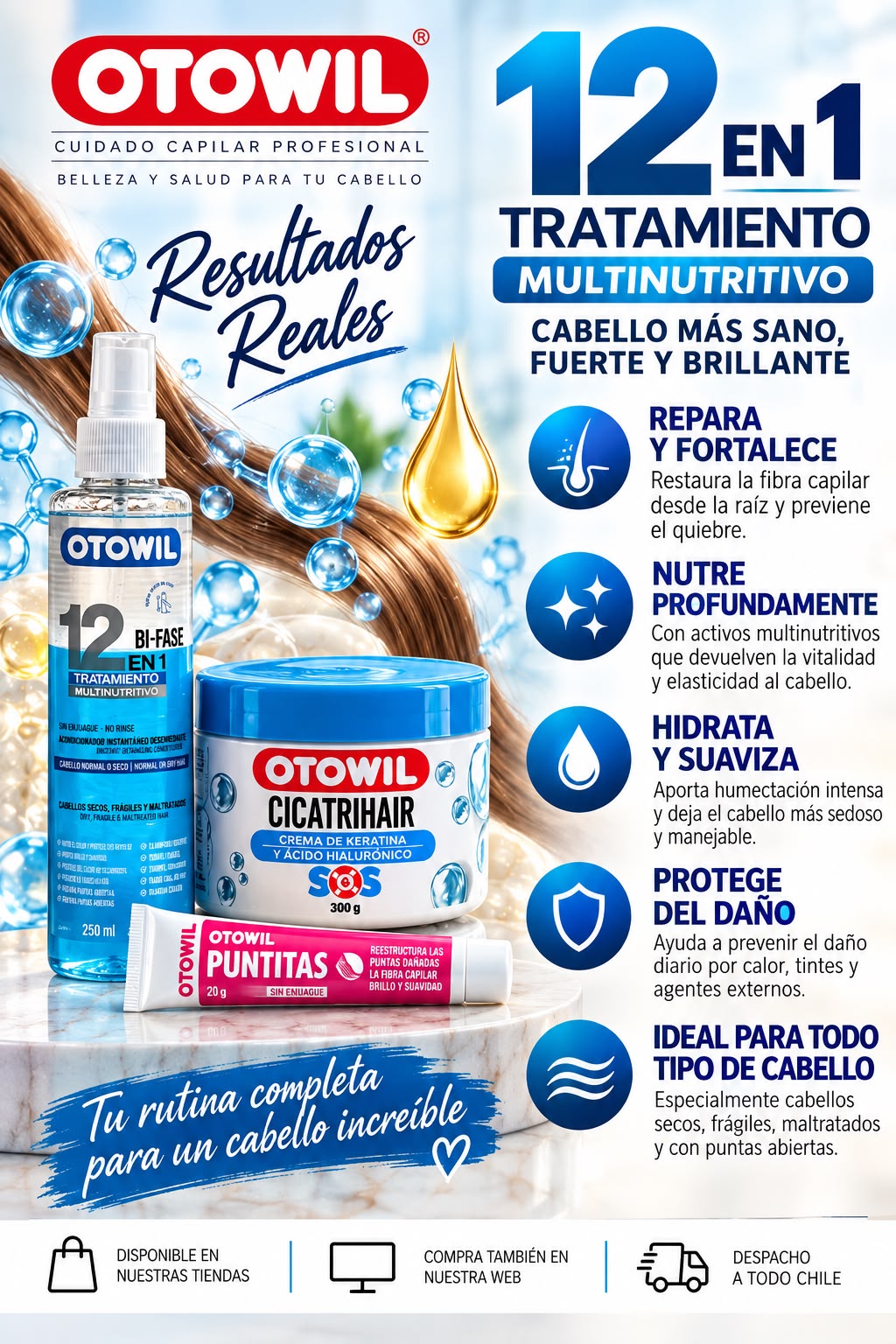 Pack 12 en 1 Tratamiento Multinutritivo. - OTOWIL 3 Productos.