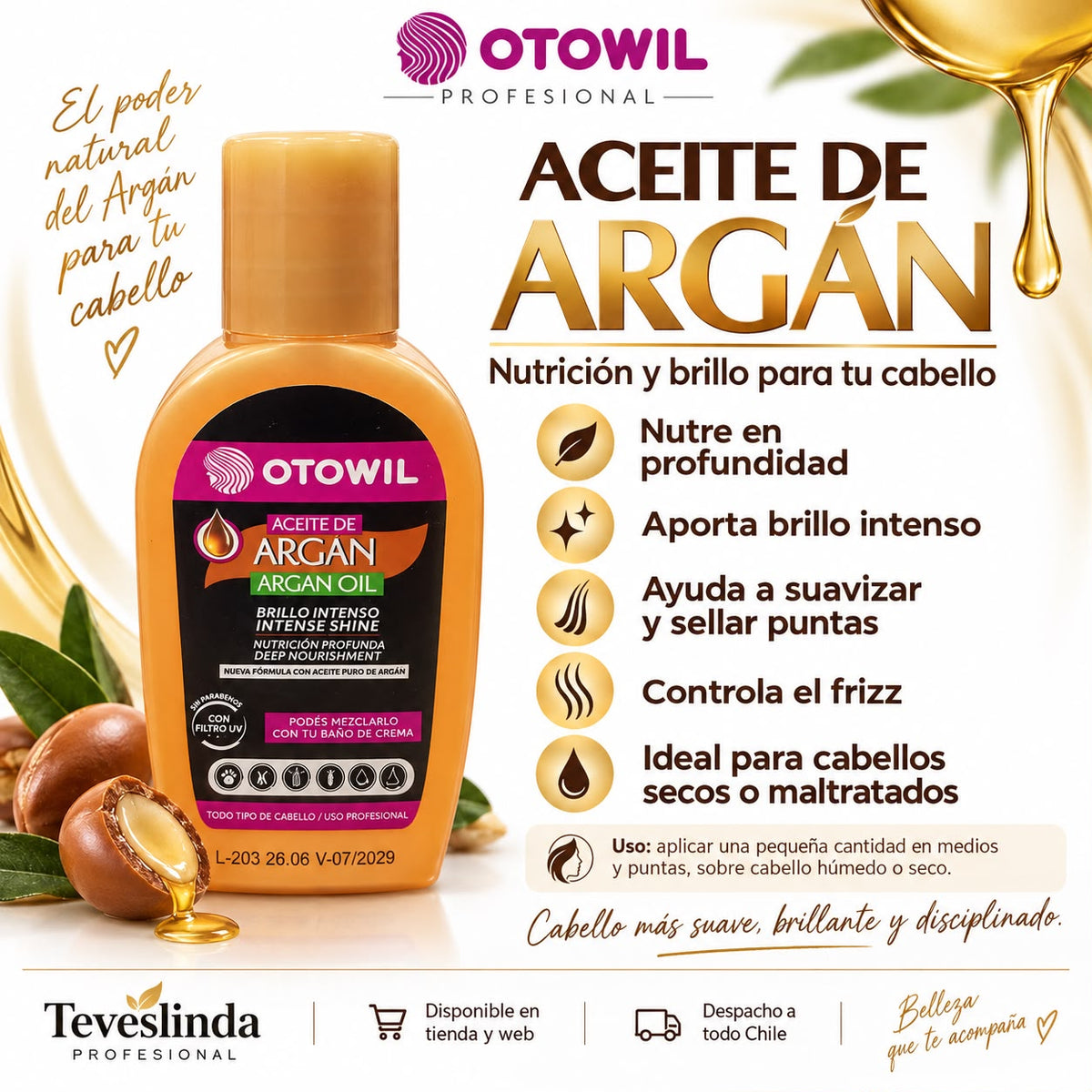 Aceite de Argan 60ml. - OTOWILL