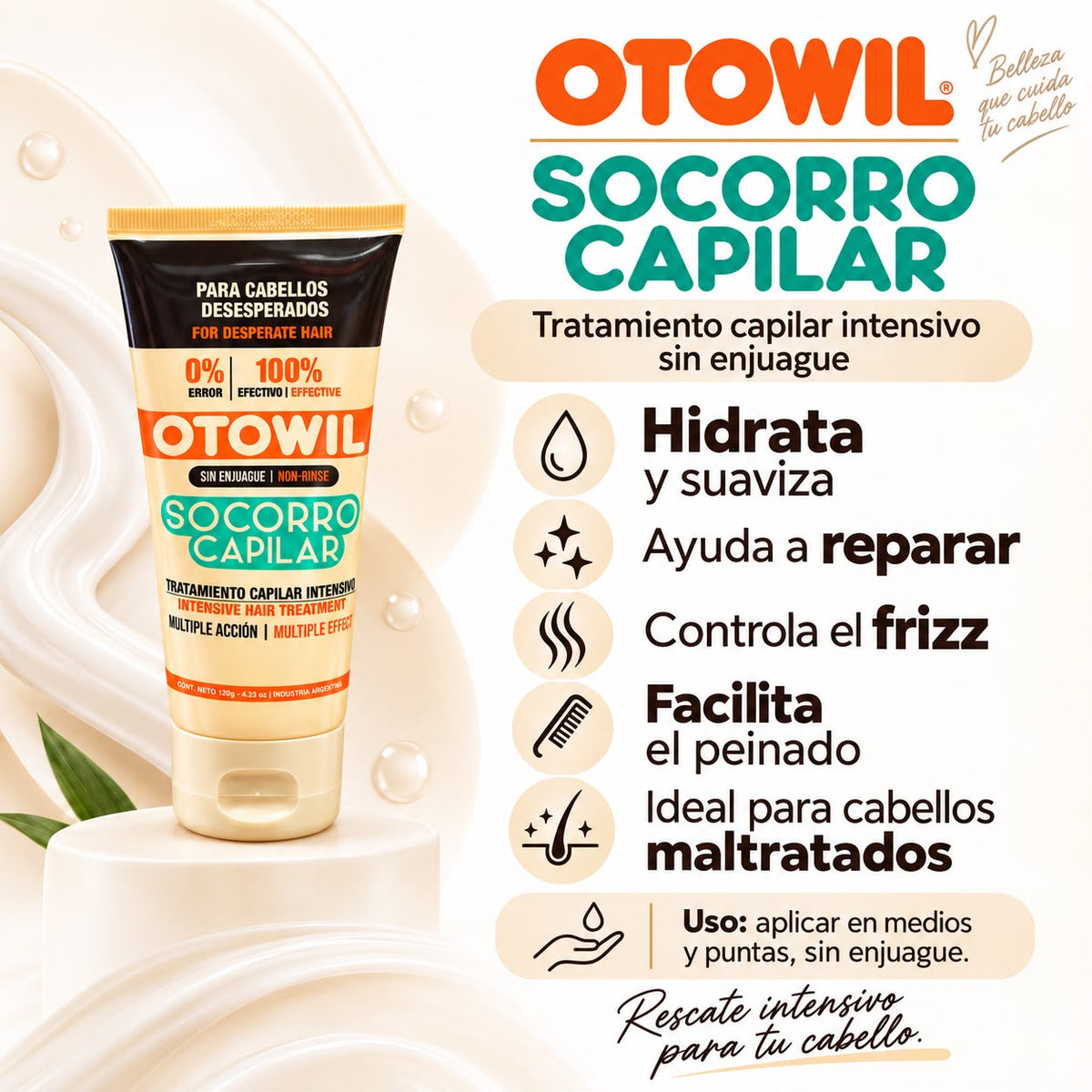 Socorro Capilar 120 ml. - OTOWIL