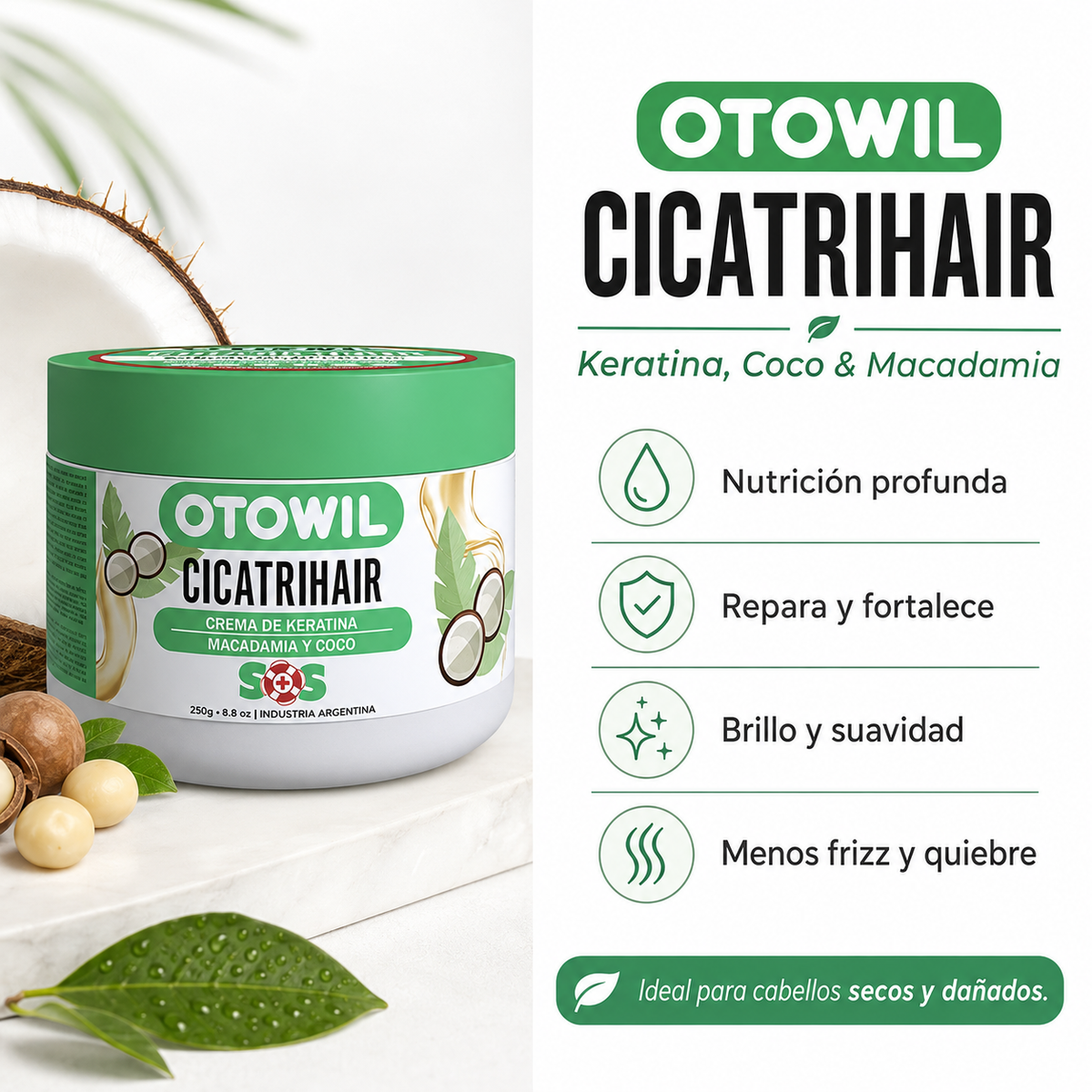 Cicatrihair Macadamia 250g. - OTOWILL