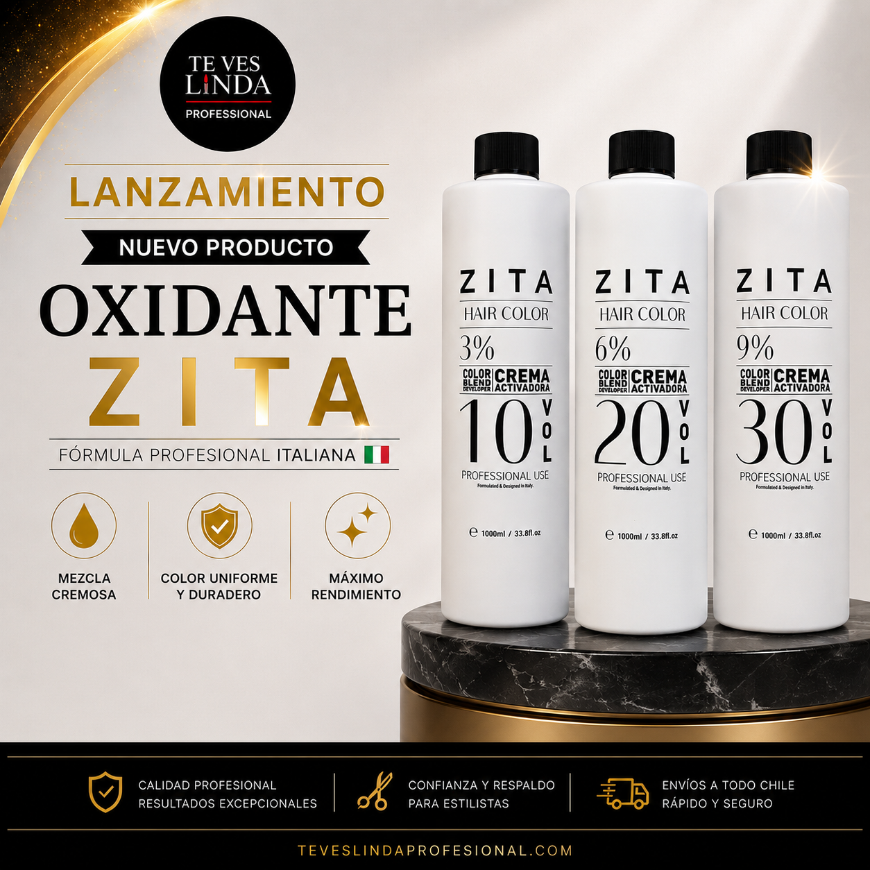 Oxidante Zita 1000ml 10/20/30 vol
