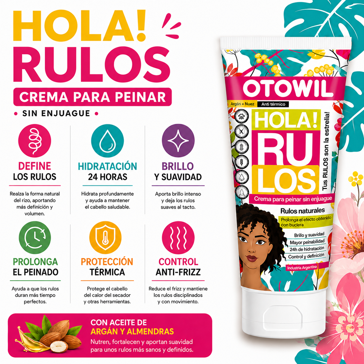 Hola Rulos Crema Para Peinar  120ml. - OTOWIL