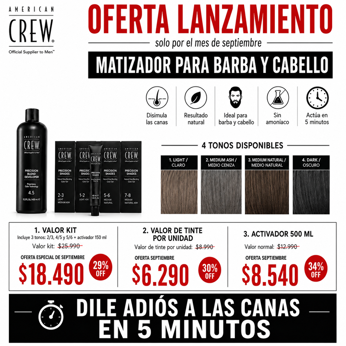 American Crew Matizador Barba 5 minutos