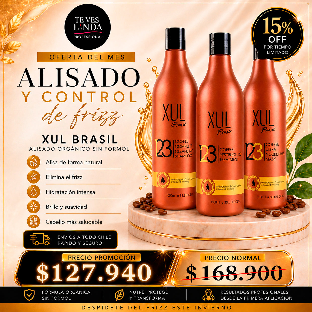 Promocion XUL Brasil Coffee Premium – Alisado y Control de Frizz Profesional