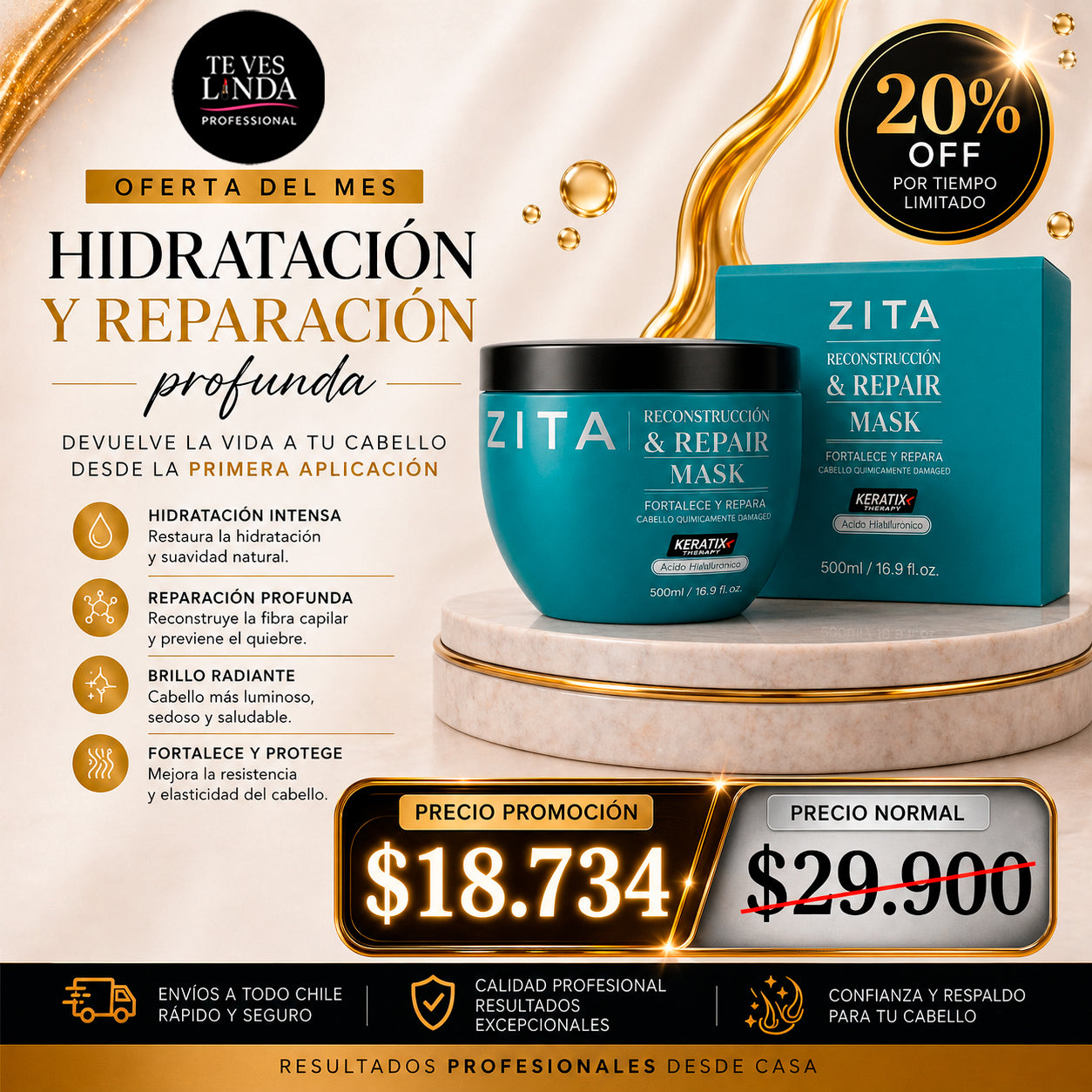 Promocion Máscara Zita Reconstrucción & Repair – 500 ml