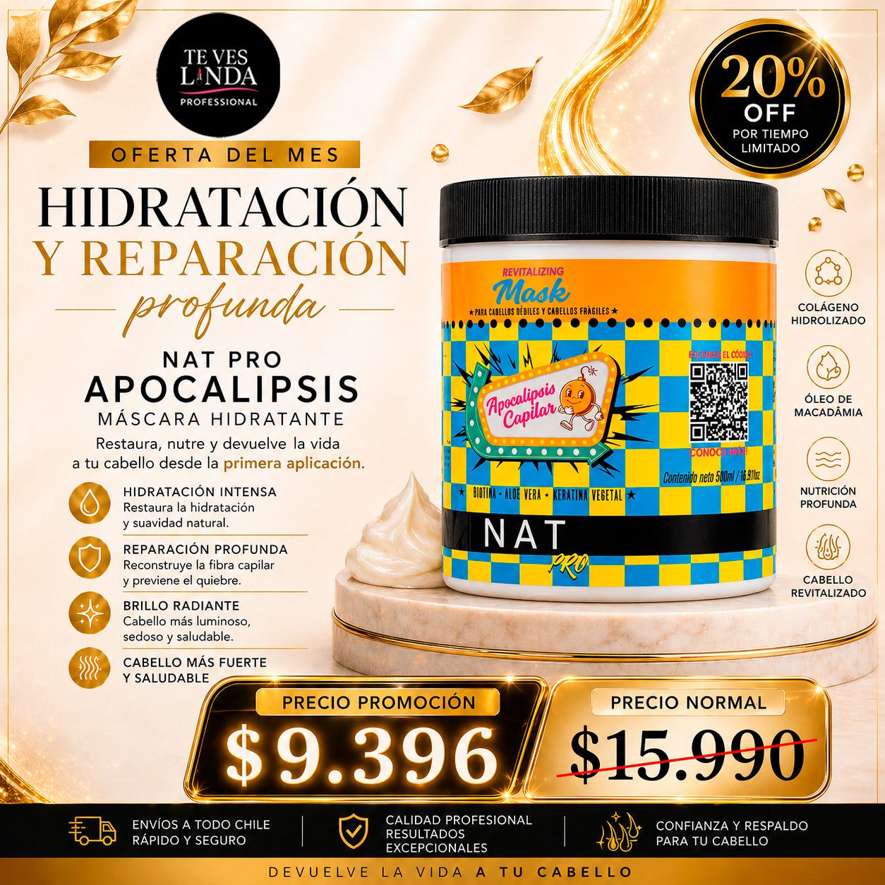 Promocion Máscara Hidratante Nat Pro Apocalipsis – 500 ml