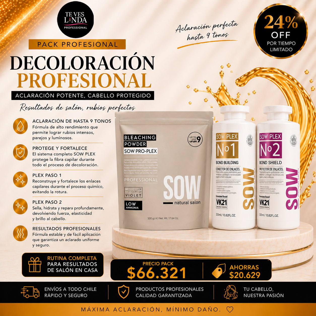 PACK PROFESIONAL DECOLORACIÓN SOW PLEX