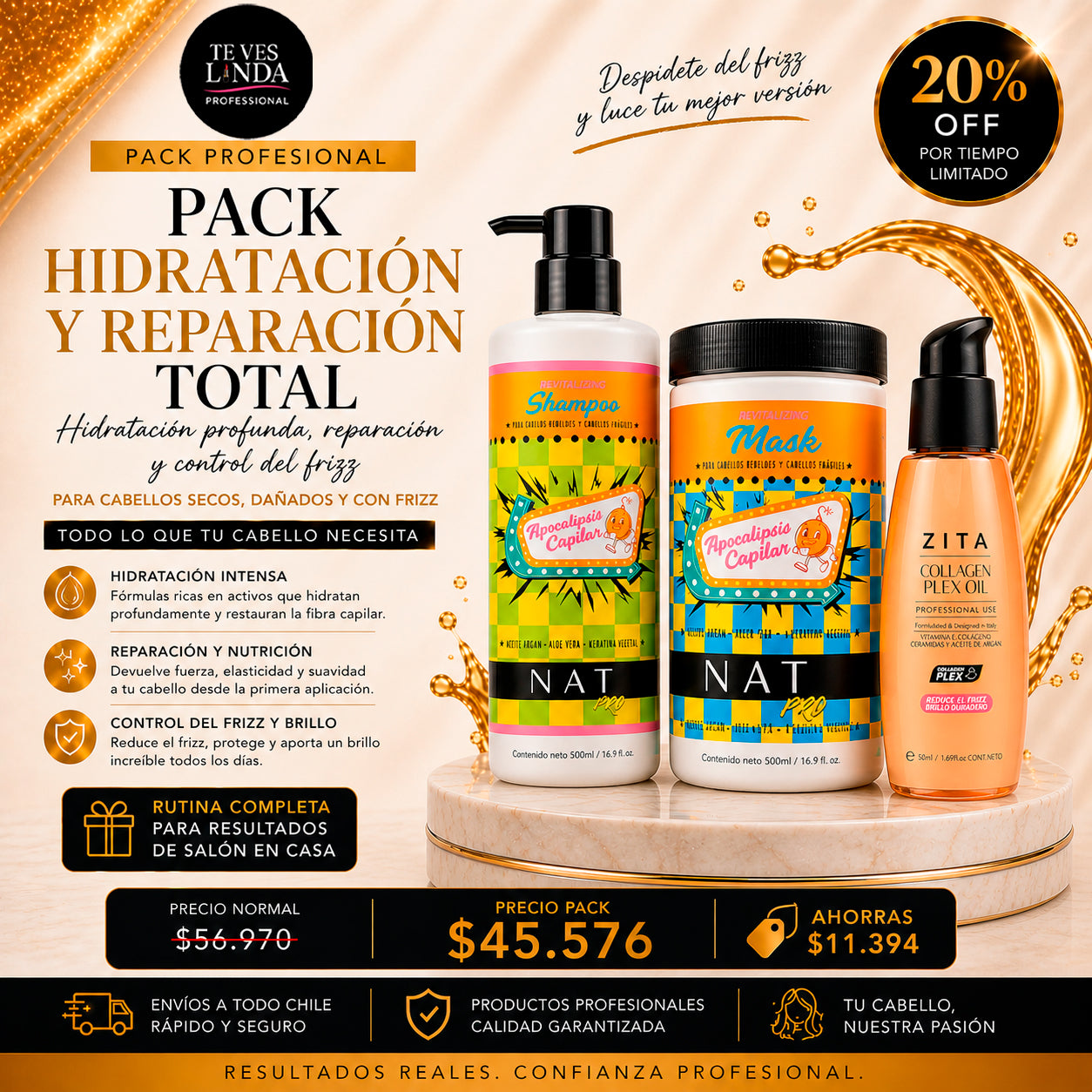 Pack Hidratación y Reparación Total NAT