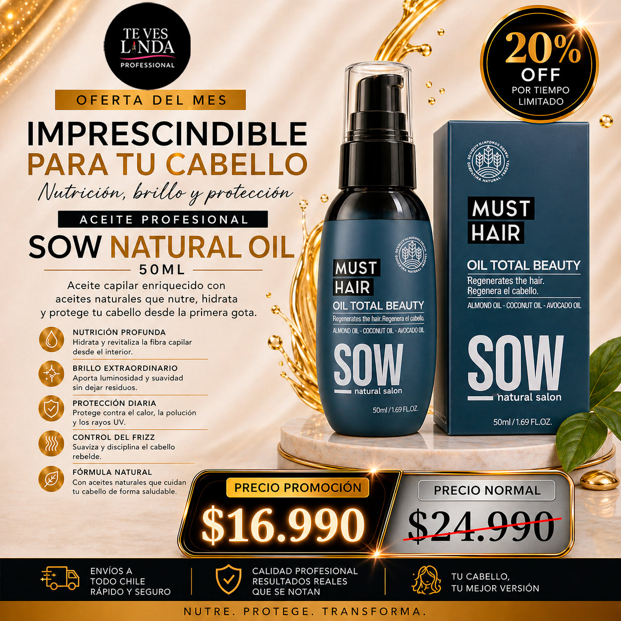 Promocion SOW Natural Oil 50 ml