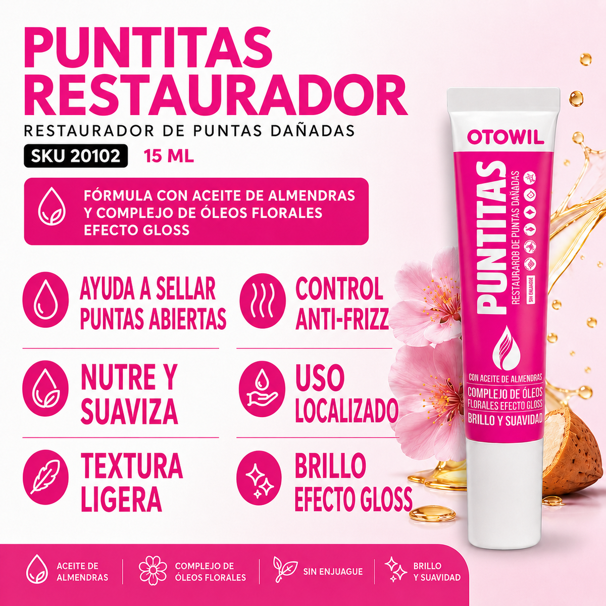 Puntitas Restaurador 15ml. - OTOWIL