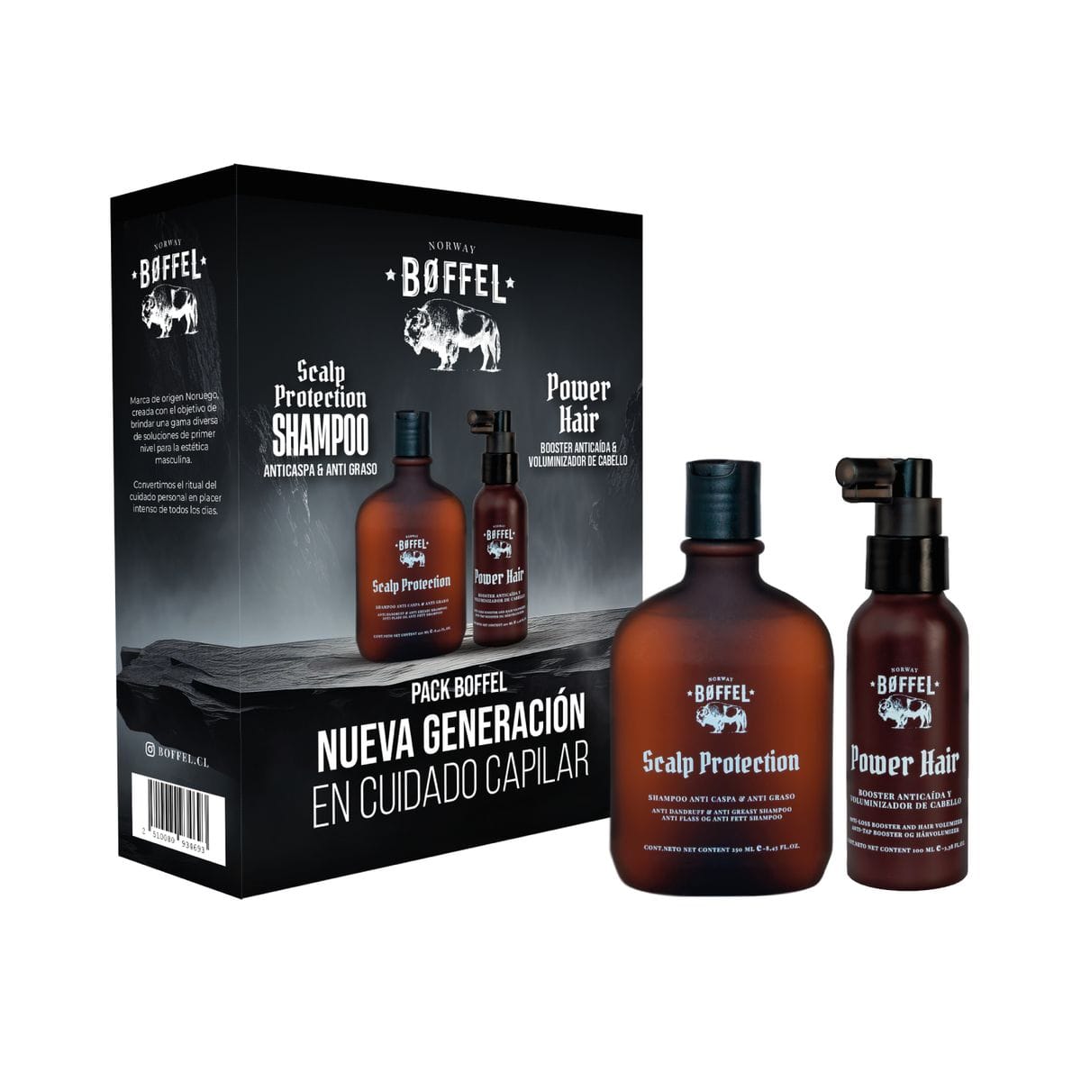 Pack Boffel cuidado capilar shampoo 250ml + booster 100ml